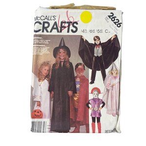 80s McCalls 2626 Costume Sewing Pattern Size XS Childrens Boys Girls Vintage CUT